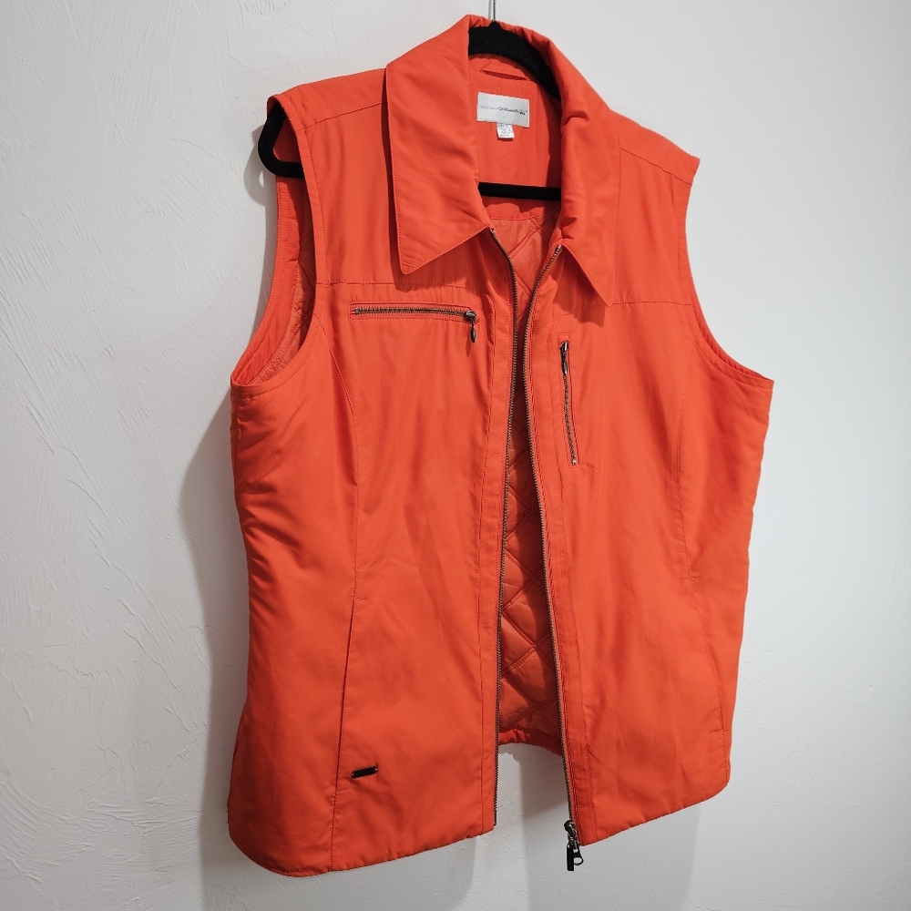 Cutter & Buck Orange Vest Sleeveless Jacket Full Zip-Up Women's XL Extra Large - Picture 3 of 14